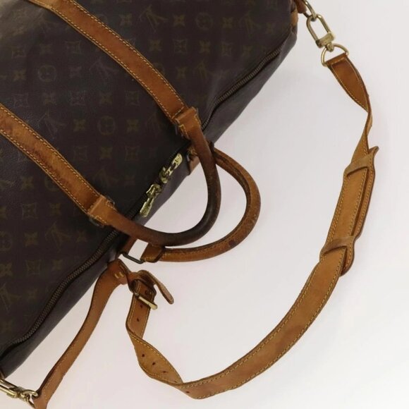 LOUIS VUITTON Monogram Keepall Bandouliere 50 Boston Bag M41416 LV Auth 132553 - Picture 8 of 16